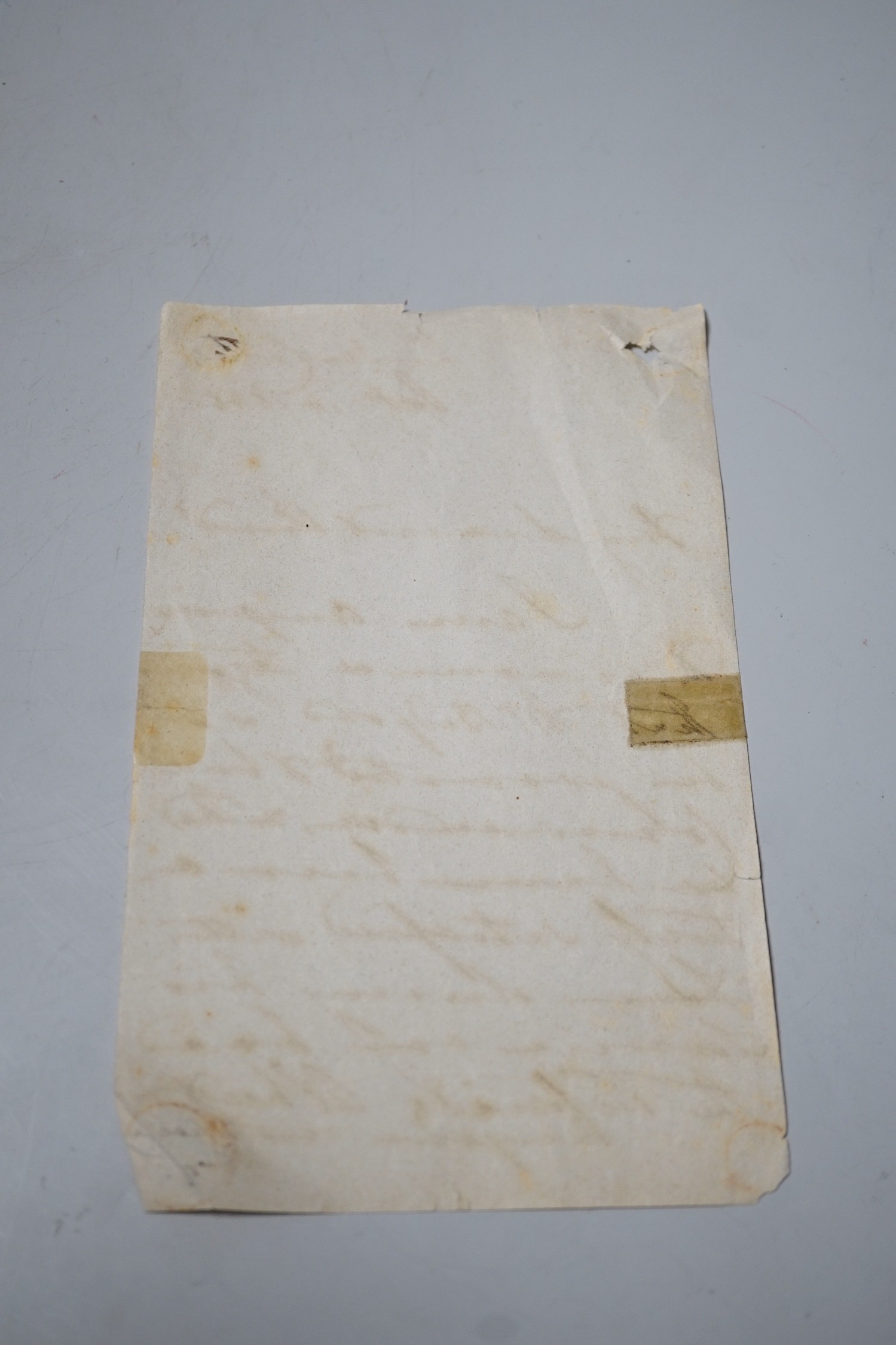 A 19th century hand written letter, believed to have been written by Queen Victoria